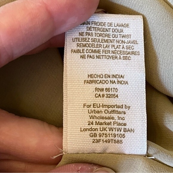 Free People Beaded Beige Tank Top Criss Cross X Back Size Small - Picture 5 of 10